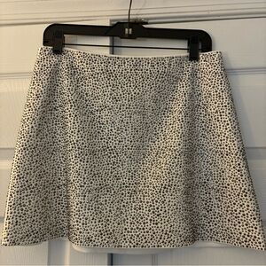 Alice + Olivia Stylish Silver Beaded and White Skirt